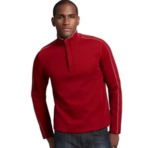 BOSS Piceno Fall Burgundy Preppy Designer Polo Winter High Neck Sweater - Men's